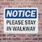 Signmission Please Stay In Walkway, 14 in W x Rectangle, Plastic OS-2PACK-NS-P-1014-L-17593 - alternate 8